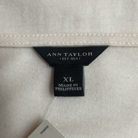 NWT Ann Taylor Misses XL Chiffon-Trimmed Tee - Picture 4 of 5
